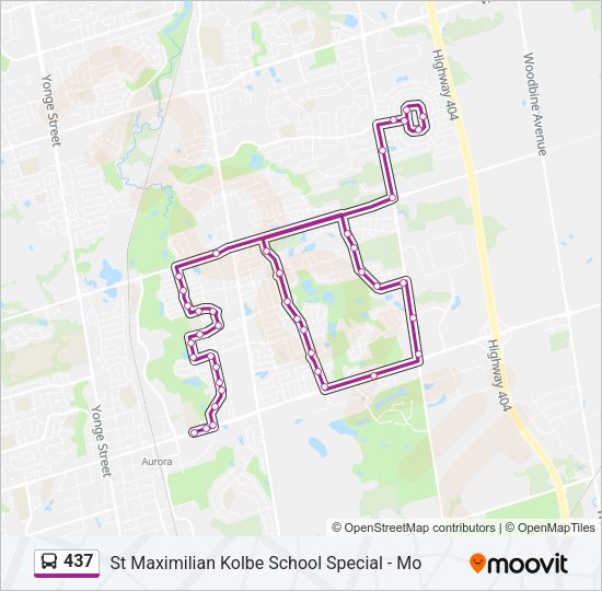 437 Bus Line Map