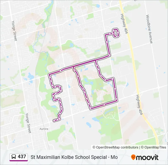 437 Bus Line Map
