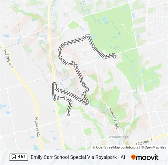 461 Bus Line Map