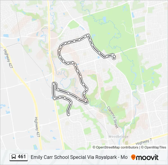 461 Bus Line Map