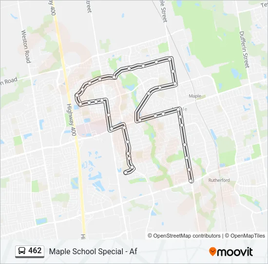 462 Bus Line Map