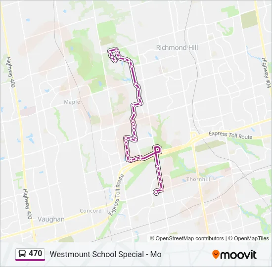 470 Bus Line Map