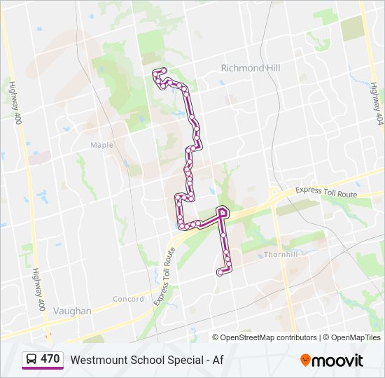 470 Bus Line Map