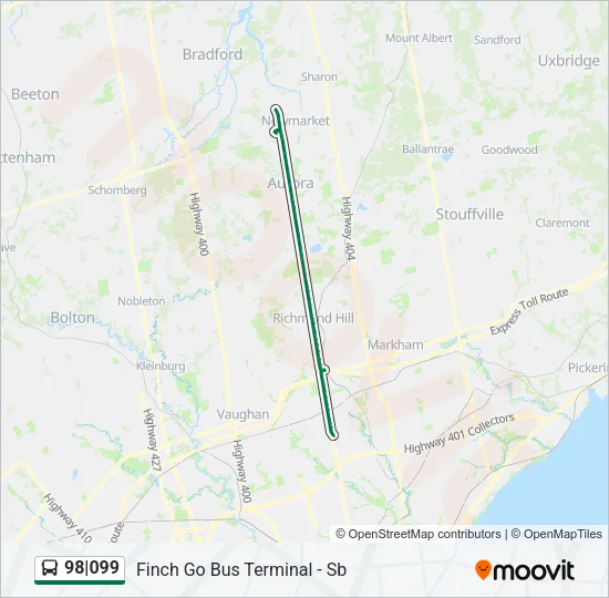 98|099 Bus Line Map