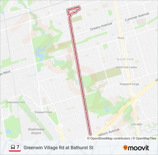 7 Bus Line Map