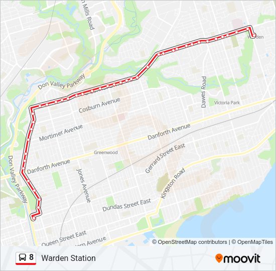 8 Bus Line Map