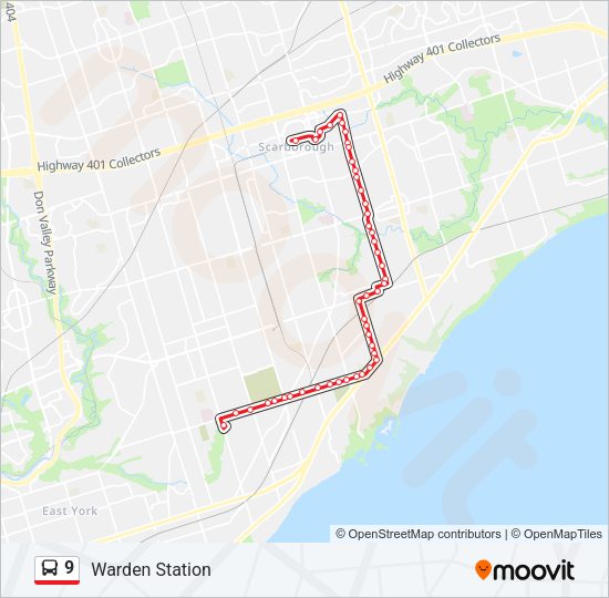 9 Bus Line Map