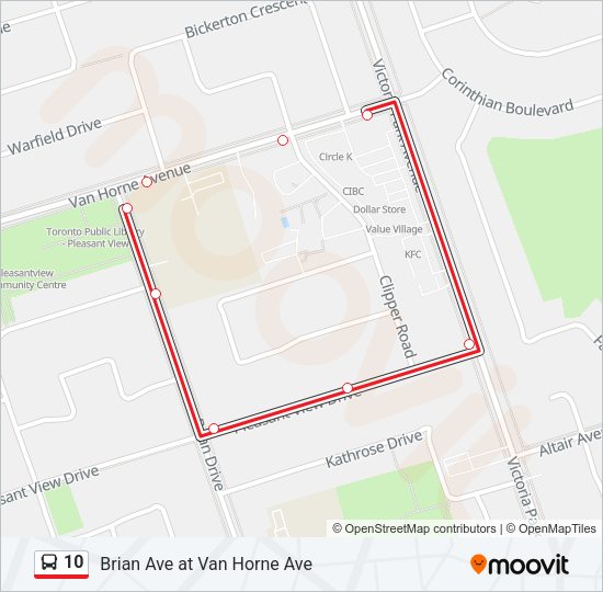 10 Bus Line Map