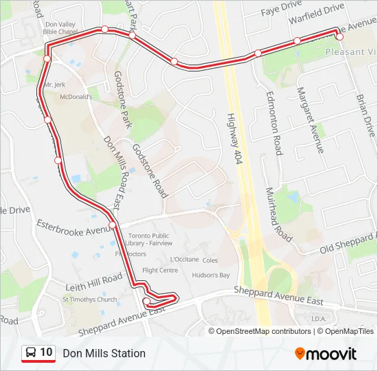 10 Bus Line Map