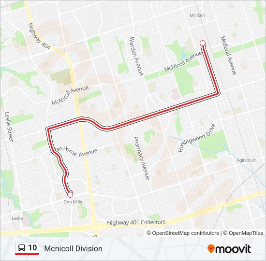 10 Bus Line Map