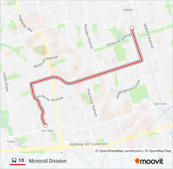 10 Bus Line Map