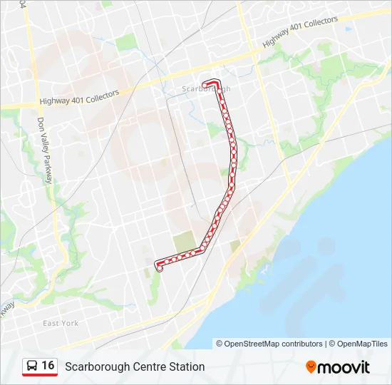 16 Bus Line Map