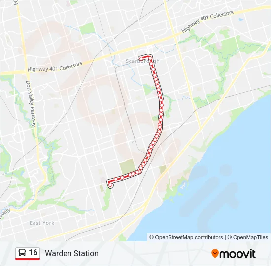 16 Bus Line Map