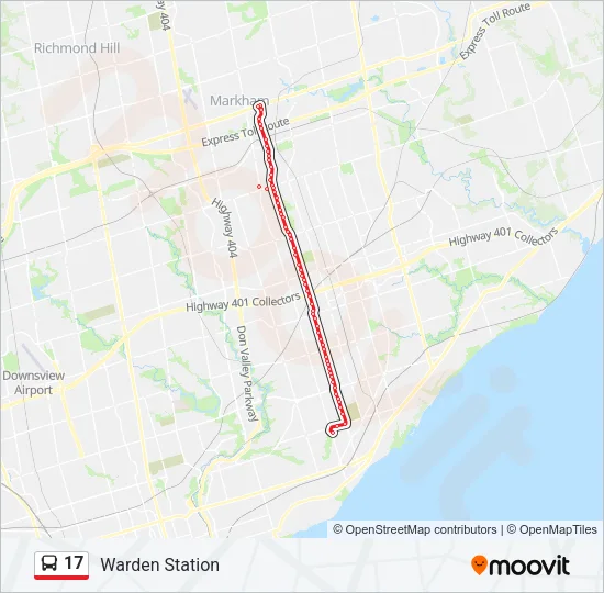 17 Bus Line Map