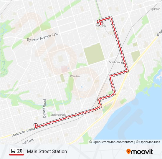 20 Bus Line Map