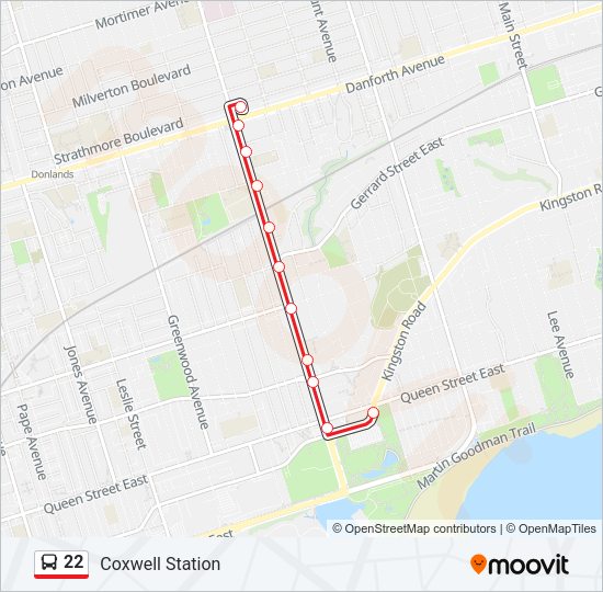 22 Bus Line Map