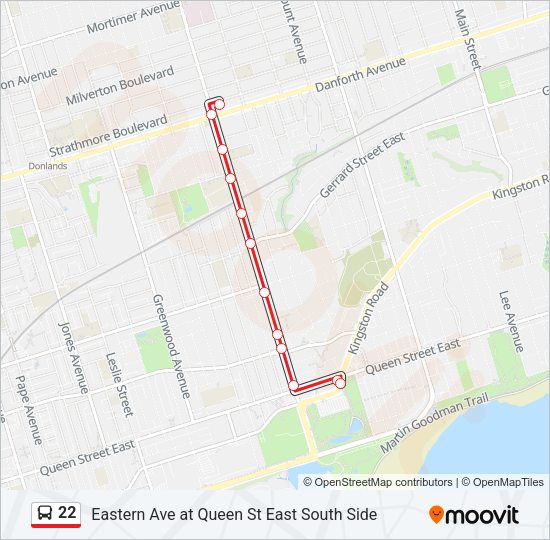 22 Bus Line Map