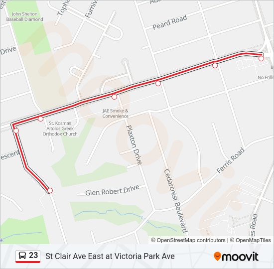 23 Bus Line Map