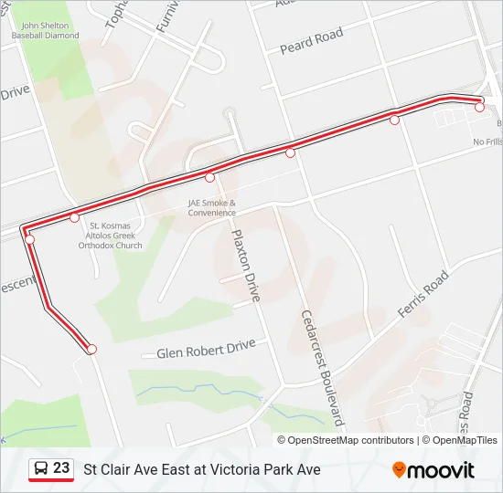 23 Bus Line Map
