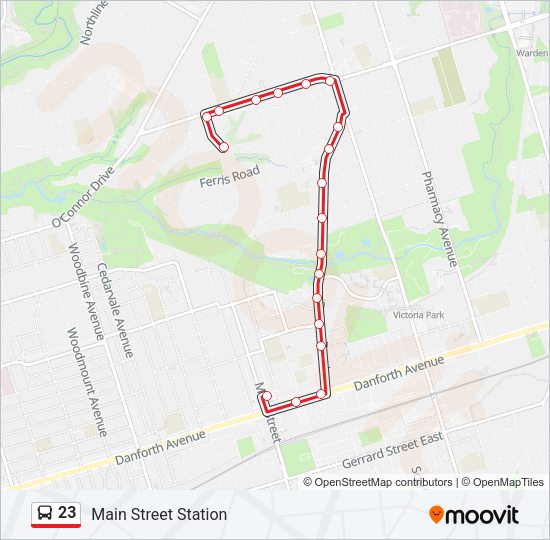 23 Bus Line Map