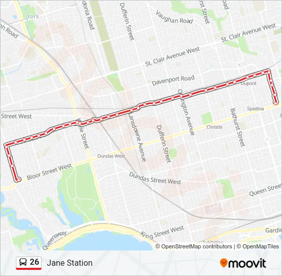 26 Bus Line Map