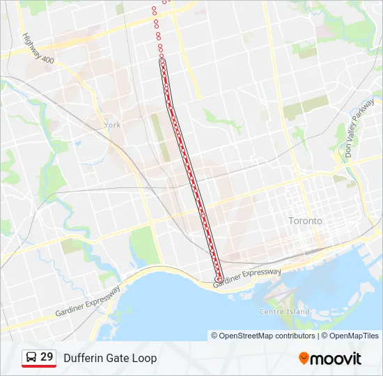 29 Bus Line Map