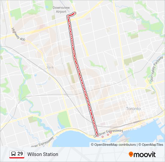 29 Bus Line Map