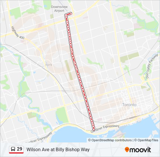 29 Bus Line Map