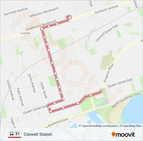 31 Bus Line Map
