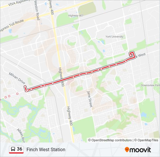 36 Bus Line Map