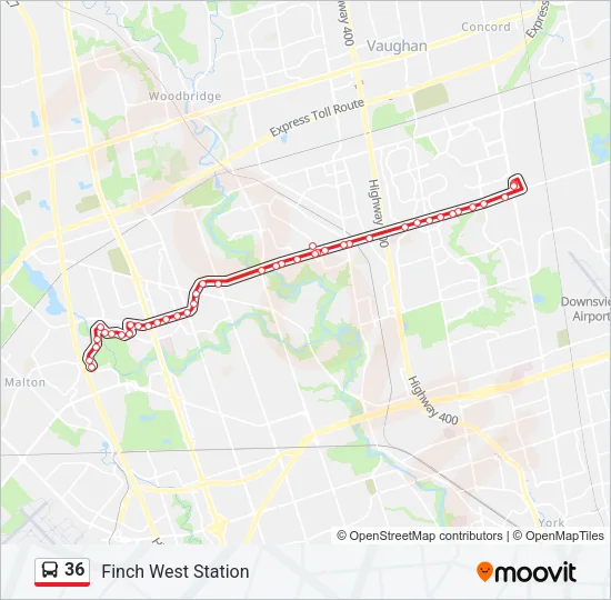 36 Bus Line Map