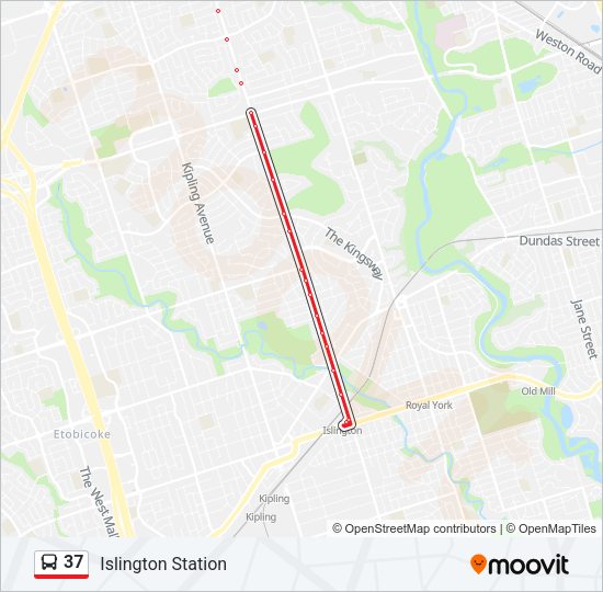 37 Bus Line Map