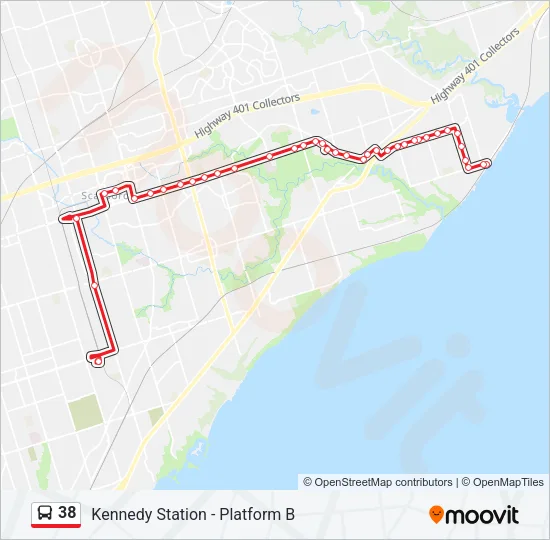 38 Bus Line Map