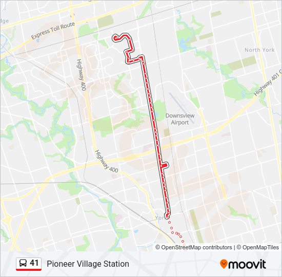 41 Bus Line Map