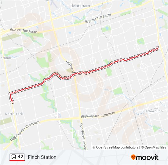 42 Bus Line Map