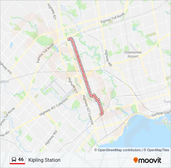 46 Bus Line Map