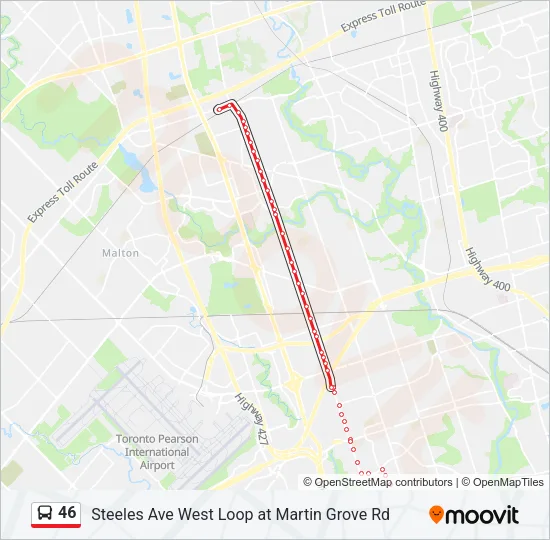 46 Bus Line Map