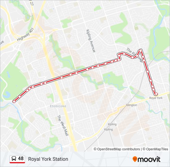 48 Bus Line Map