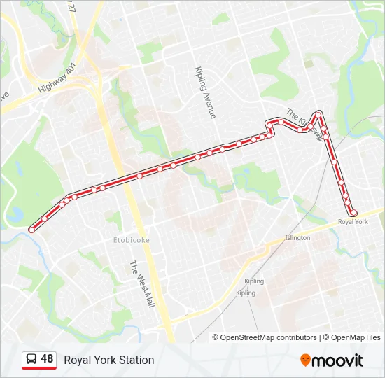 48 Bus Line Map