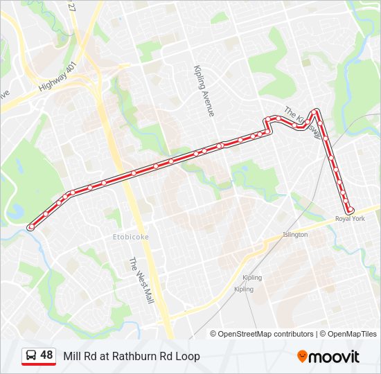 48 Bus Line Map