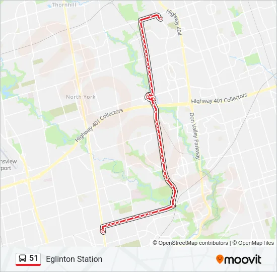 51 Bus Line Map