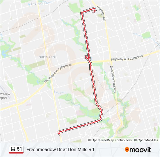 51 Bus Line Map