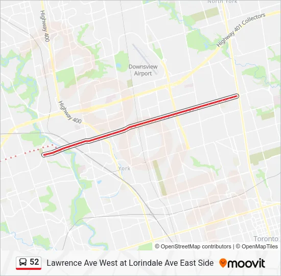 52 Bus Line Map