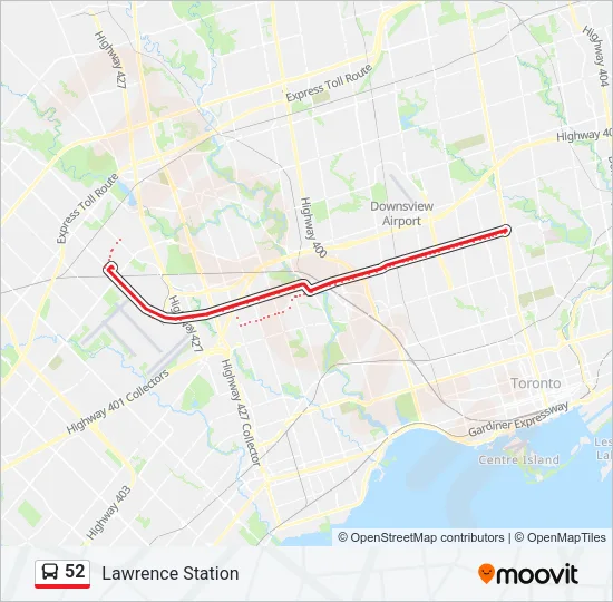 52 Bus Line Map