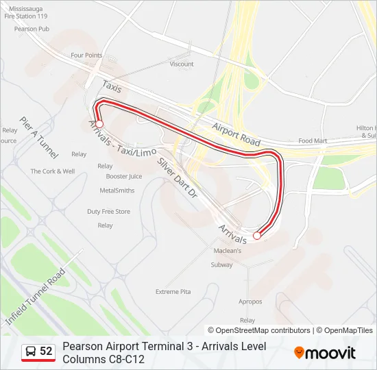 52 Bus Line Map