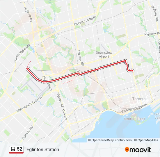 52 Bus Line Map