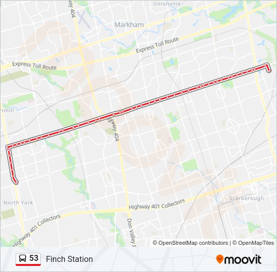 53 Bus Line Map