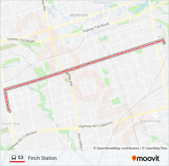 53 Bus Line Map