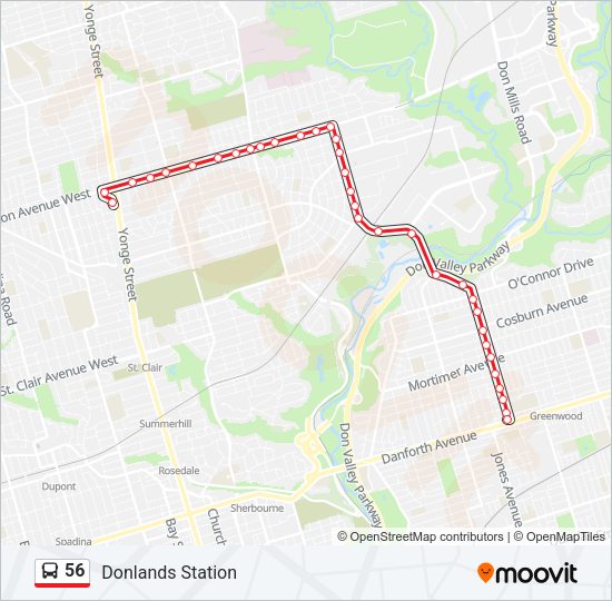 56 Bus Line Map