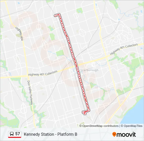 57 Bus Line Map